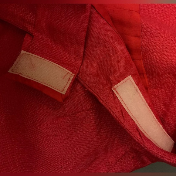 VGUC Vintage 80s Ann Tjian for Kenar Long Red Linen Pencil Skirt - Picture 8 of 8